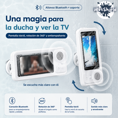 Funda Impermeable para Teléfono con Altavoz Bluetooth