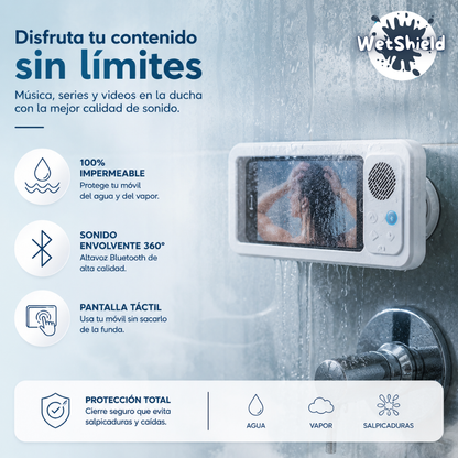 Funda Impermeable para Teléfono con Altavoz Bluetooth