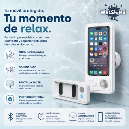 Funda Impermeable para Teléfono con Altavoz Bluetooth